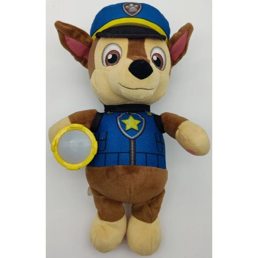 Paw Patrol Snuggle Up CHASE Talking, Lights, Sounds Plush w/Flashlight Untested
